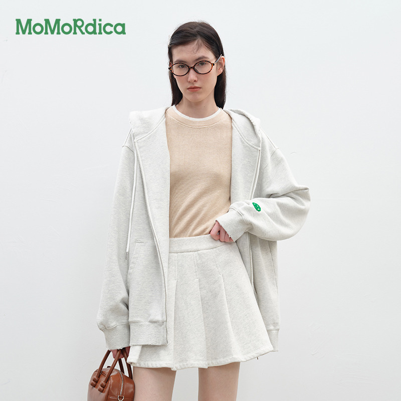 Momordica短裙a字裙加绒百褶裙
