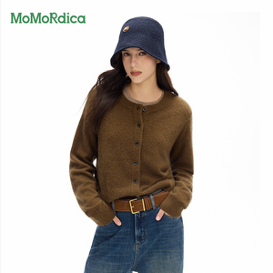 MoMoRdica2025秋季新款手工钩编渔夫帽女100%棉度假风显脸小帽子