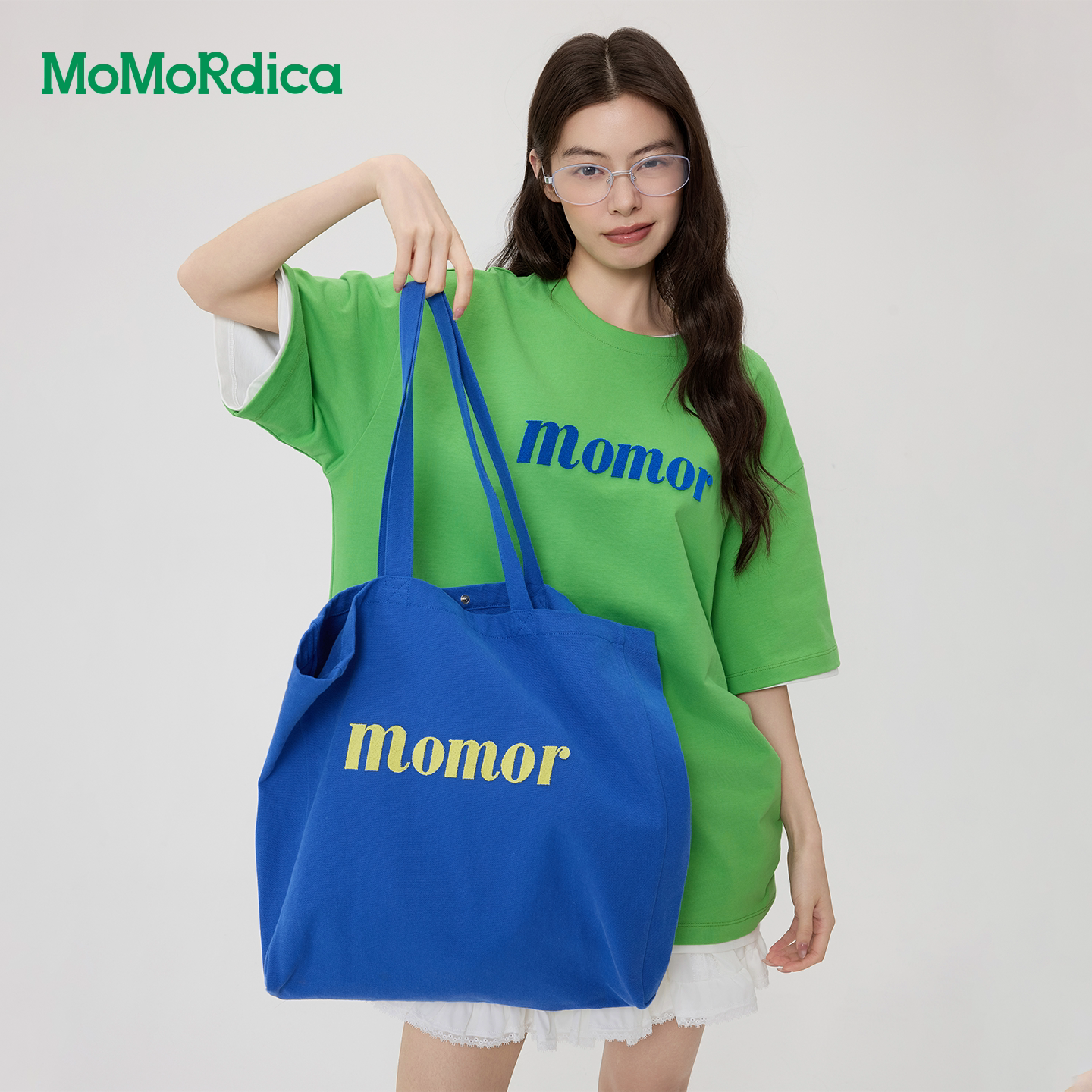 Momordica 单肩帆布包大容量纯棉托特包通勤必备/棒球帽