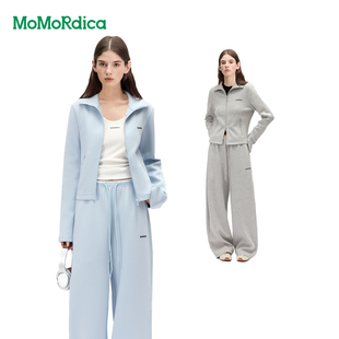 Momordica新款百搭休闲翻领开衫卫衣外套/休闲直筒显瘦长裤