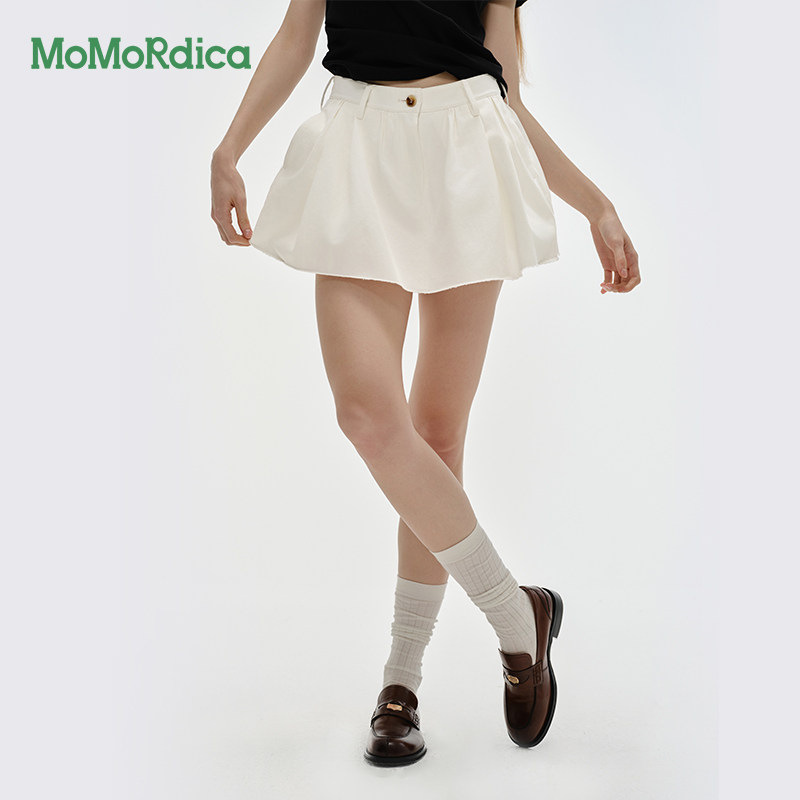 [清仓]Momordica2025夏纯棉半身裙时尚高级感A字型低