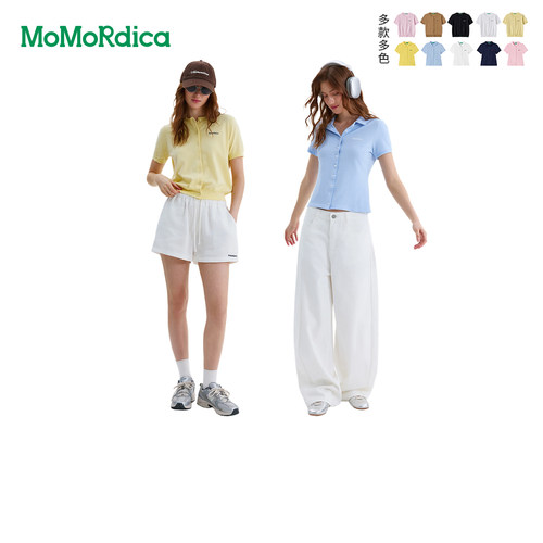 Momordica夏季舒适字母T恤