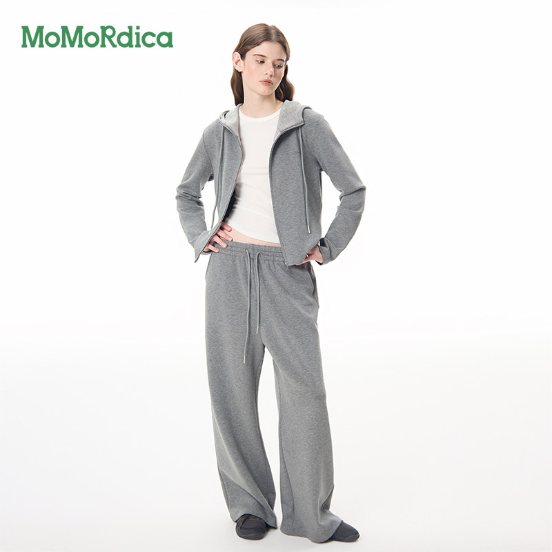 Momordica连帽卫衣外套直筒休闲长裤