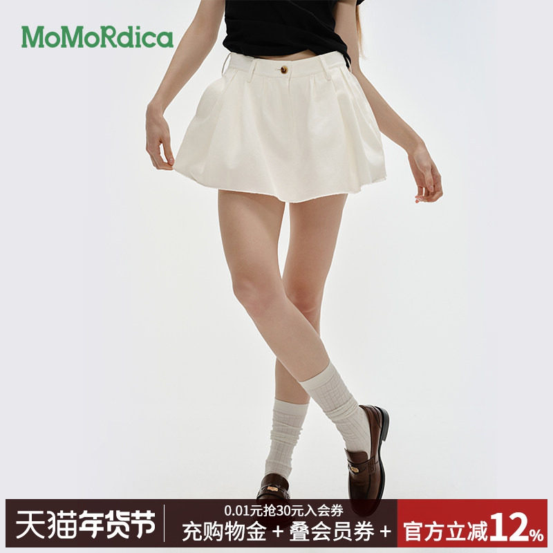 [清仓]Momordica2025夏纯棉半身裙时尚高级感A字型低
