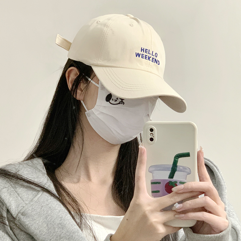 棒球帽子女2025新款春秋季宽檐显脸小字母时尚百搭刺绣鸭舌帽男潮