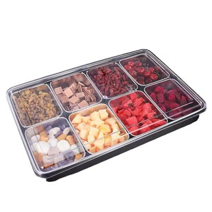 装冰粉配料盒摆摊专用的材料收纳打包工具盒子商用水果捞小料盒子