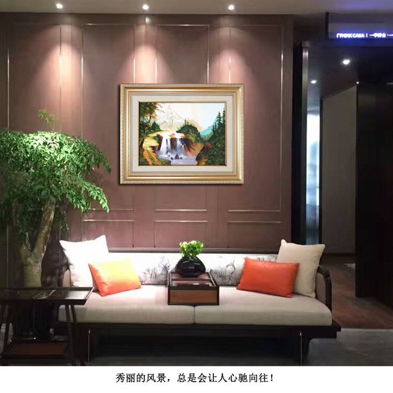 壁画客厅挂画房间玄关书房办公室山水风景画肌理沙发背景墙装饰画,家居饰品,现代装饰画,淘宝优惠券,粉丝福利购,淘宝优惠卷