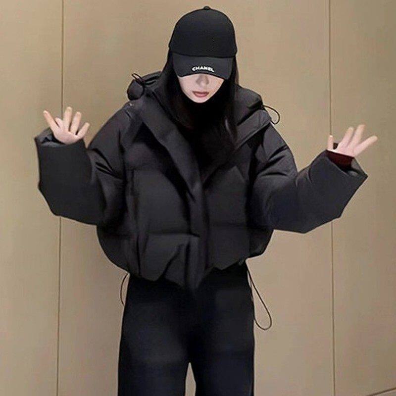 巨好看时尚chic加厚连帽棉衣女冬季2025新款小个子小众女士短外套