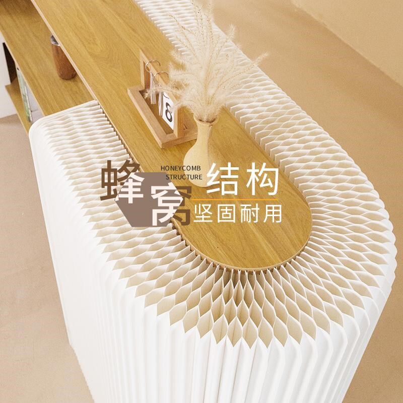 折叠纸吧台桌长条家用休闲简约置物架岛台餐边柜玄关设计收纳柜
