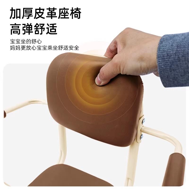 自行车后置带儿童座椅登山车后座小孩坐椅单车大童学生后车座超软