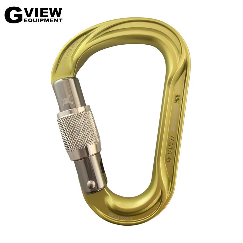 GVIEW旗云 C285 FIRE HYBRID攀岩登山高空作业梨型自动主锁H锁