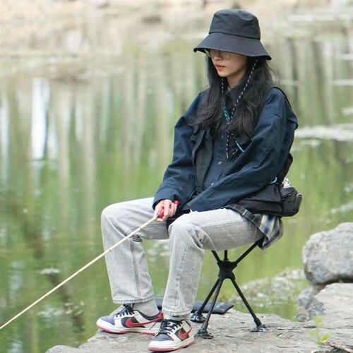 旋转三角凳便携钓鱼凳折叠凳钓鱼椅户外野营凳子
