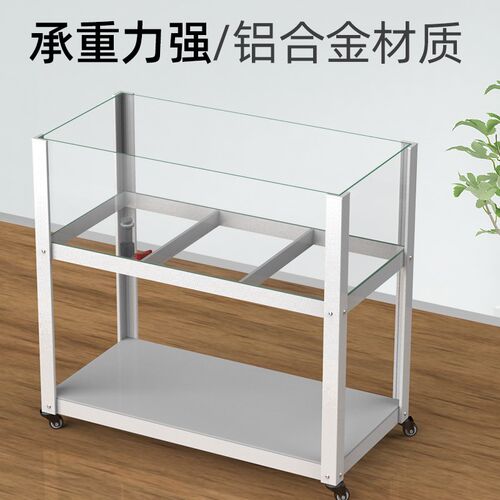 乌龟生态造景缸大晒台水陆缸带排水盖子防逃养大龟专用玻璃饲养箱