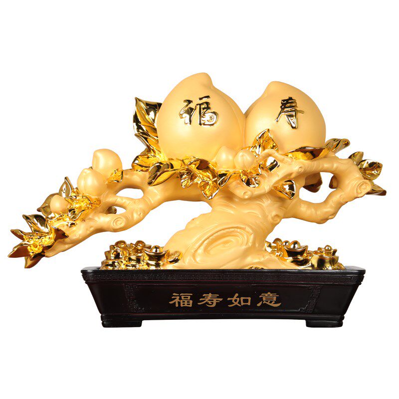 寿桃摆件祝寿贺寿礼物多福添寿大送老人爷爷奶奶长辈实用生日礼品