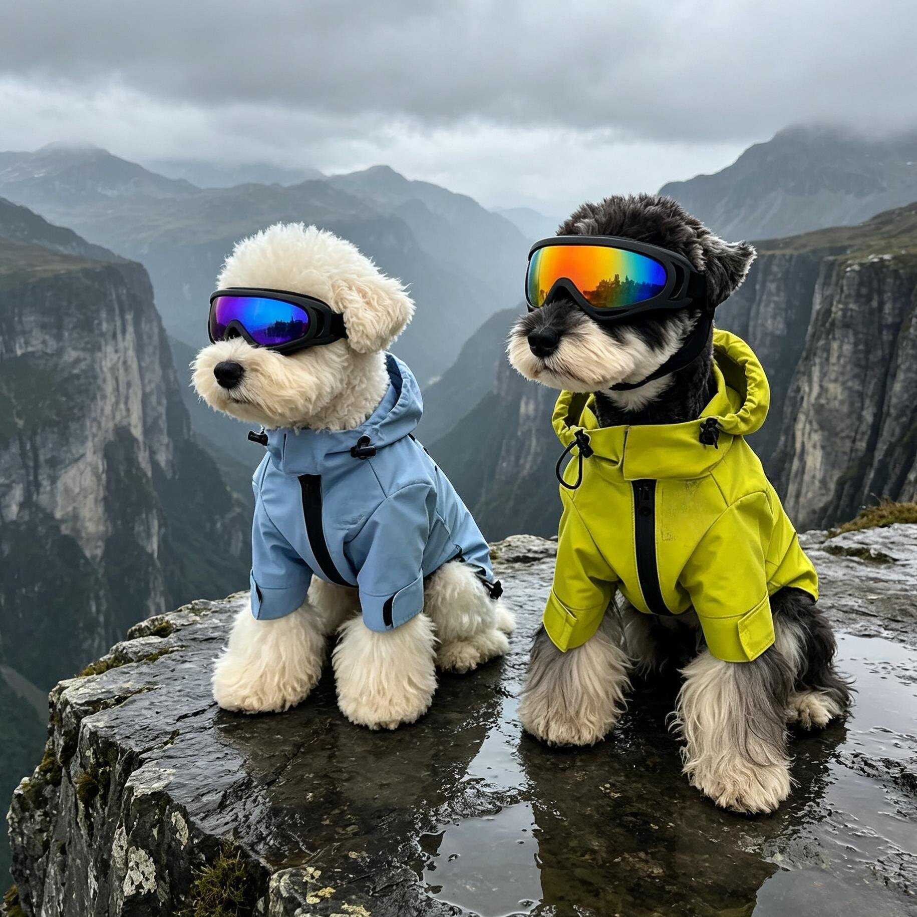 狗狗衣服冲锋衣防水防风雪纳瑞泰迪比熊高西地猫咪服饰薄款雨衣