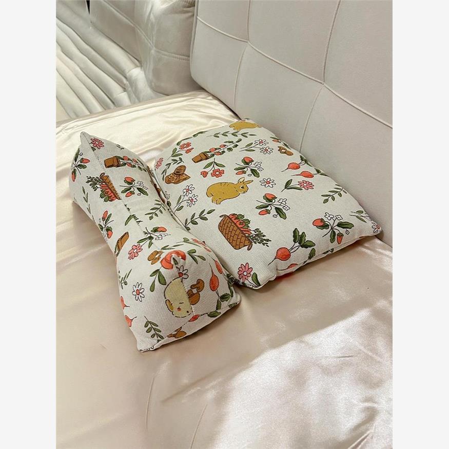 荞麦三角枕头家用护颈椎排湿可拆洗助睡眠拉伸牵引枕靠枕实用礼物