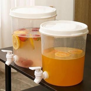 果汁桶带龙头摆摊商用冰箱泡茶饮料桶大容量冷水凉水壶冰箱用水壶