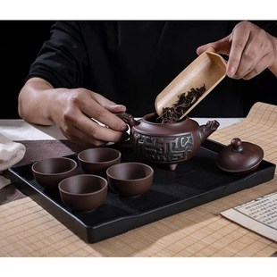 复古宜兴紫砂壶大号容量青铜色泡茶器纯手工茶壶茶杯家用茶具套装