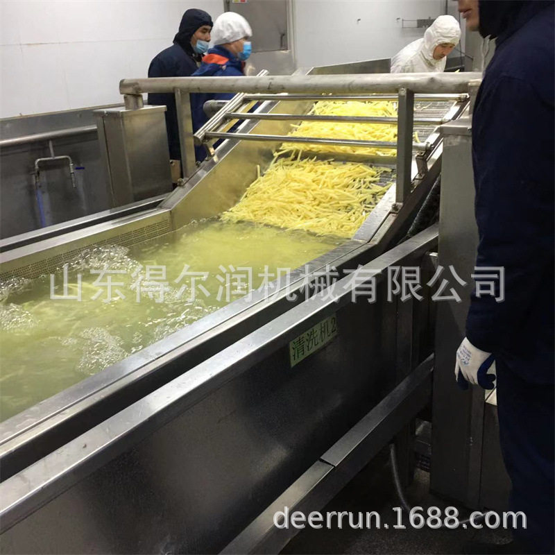 美式薯条油炸生产线 鲜切土豆片油炸机 全自动化 在线沟通报价