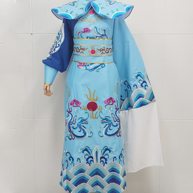 新品戏剧戏服f古装越剧黄梅戏演出服新款文武龙袍蟒靠官衣武生将