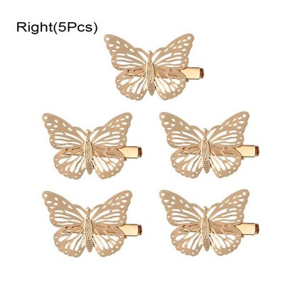 极速Women Hollow Vintage Hair Clips Metal MButterfly gold Ha
