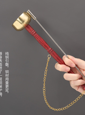 新品纯铜引磬伸缩引罄引庆铜磬念佛佛具佛Y堂用品摆件