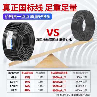 极速新品X铜芯25k平方家用源延奢软电缆线 护套线15纯铜电线电线