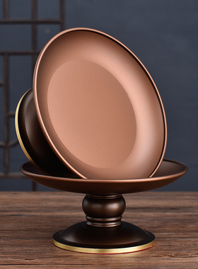 新品台湾纯铜供佛套装招财香炉家用F供奉供果盘供佛杯供水杯佛前