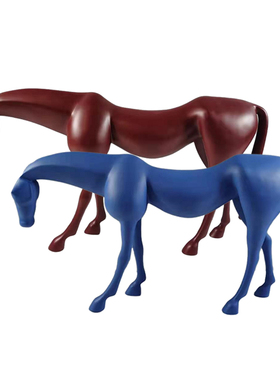 极速后现代简约北欧抽象马摆x件马到成功家居装饰品客厅办公室招