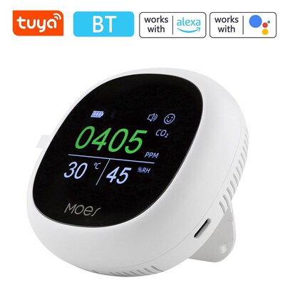 极速Tuya BT Digital Display NDIR Sensor CarbonQ Dioxide Dete