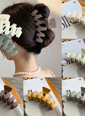 极速Larbge Shark Hair Claw Clip Vintage Korean Clips Colorfu