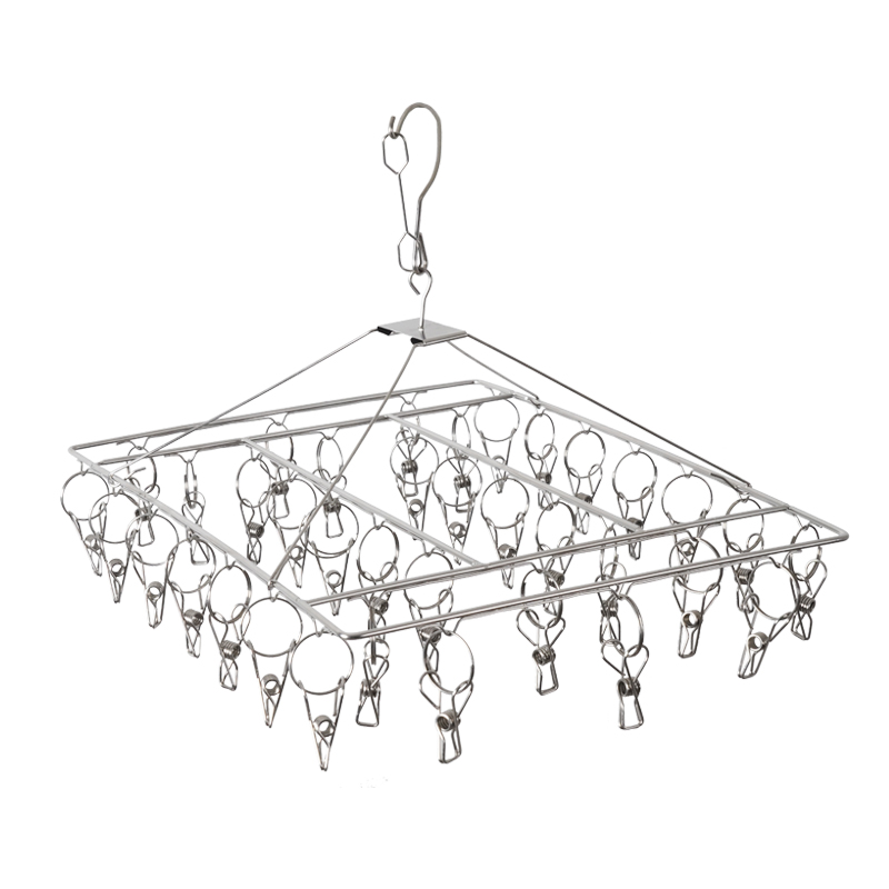 极速不锈钢晾袜架多夹子s防风夹晾衣架凉衣服夹多功能挂钩晒晾袜