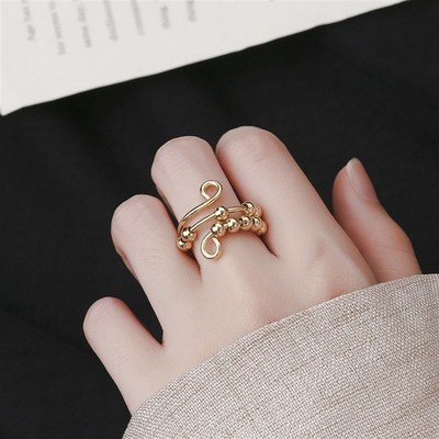 极速DoreenBeads Adjustable Anxiety Ring fidget Women MZen Ru