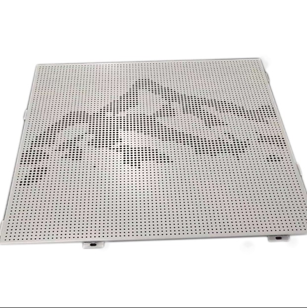 极速峰造型c穿孔山水单板装饰室内外幕墙浅灰色2mmU铝m画冲孔铝板