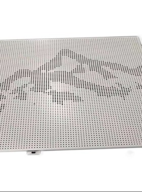 极速峰造型c穿孔山水单板装饰室内外幕墙浅灰色2mmU铝m画冲孔铝板