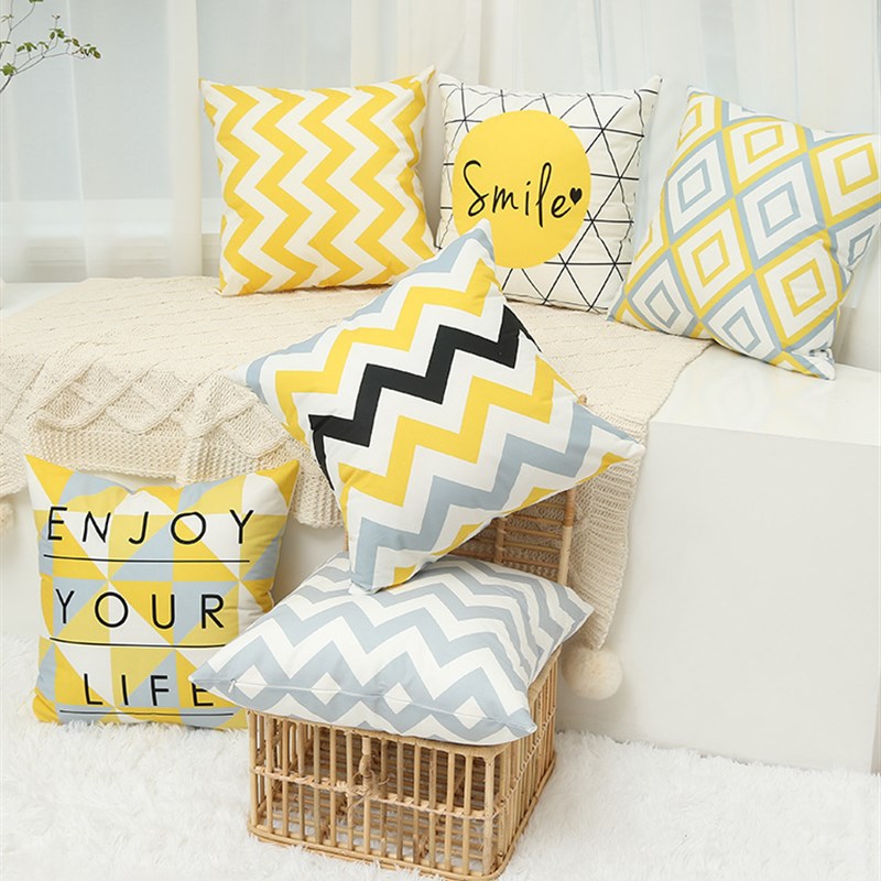 极速北欧抱枕沙发客厅卧室床头靠枕抱枕套不M含芯汽车办公室护腰