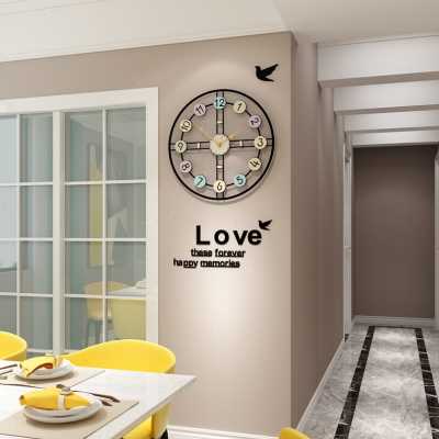 极速促静音艺术i客厅约北欧时尚钟表挂钟挂表个性潮流创意时钟销