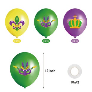 Theme Carnival Gras Decorati BallKoon Banner Party 极速Mardi