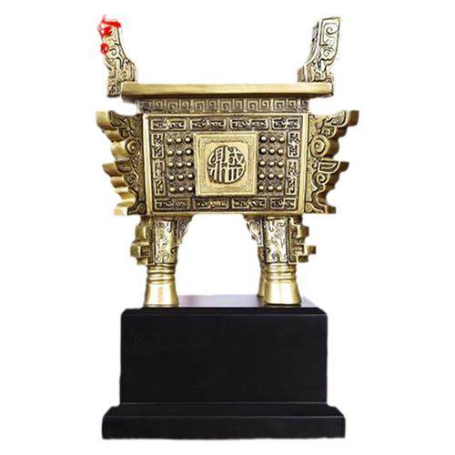 极速广济格大号鼎盛千秋摆件度z铜鼎办公室会议厅酒店前台开业个