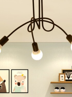极速Modern Retro Wrought vIron Room Ceiling Lamp Northern Eu
