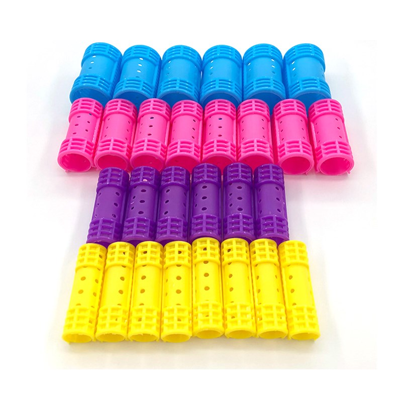 极速28pcs/set 4 Sizes Snavp on Hair Rollers Plastic Hair Cur