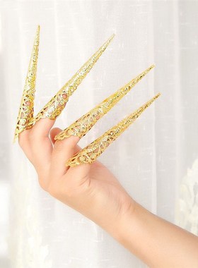 极速5 Pcs Ancient Anptique Style Queen Nail Rings Hollow Knu