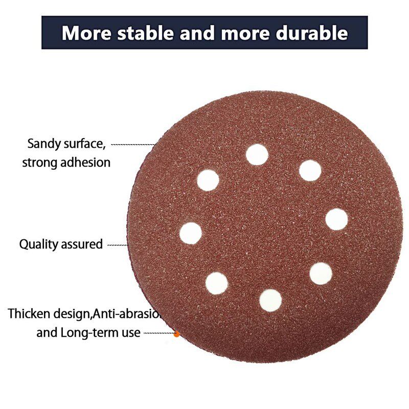 极速50pcs/100pcs 125mm Round Shape Sanding Discs Sandpa.per