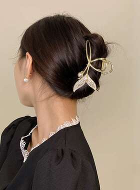 极速Elegant Hair Accessories Metal Shark Clip LargeV Back of