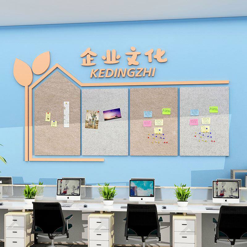 极速会议办公室公告栏毛毡板照片B展示墙面装饰公司员工风采文化