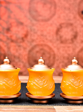 新品家用室内供佛琉璃莲花浮雕香炉佛前供奉拜神烧V香炉立香炉佛