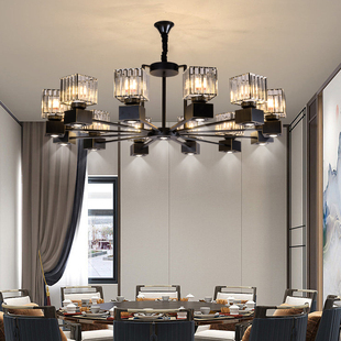 极速新中式圆桌餐厅吊灯射灯一体餐饮店饭店包厢包V间包房吊灯厂