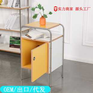热销实木床头柜卧室现代简约可移动收纳边柜北欧书房家用小柜子
