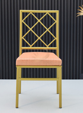 2025工厂批发散装酒店客房家具闪亮金色chiavari婚礼椅