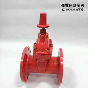 DN300 地埋式 弹性座封闸阀SZ45X 1.6Q 软密封暗杆地下阀DN50